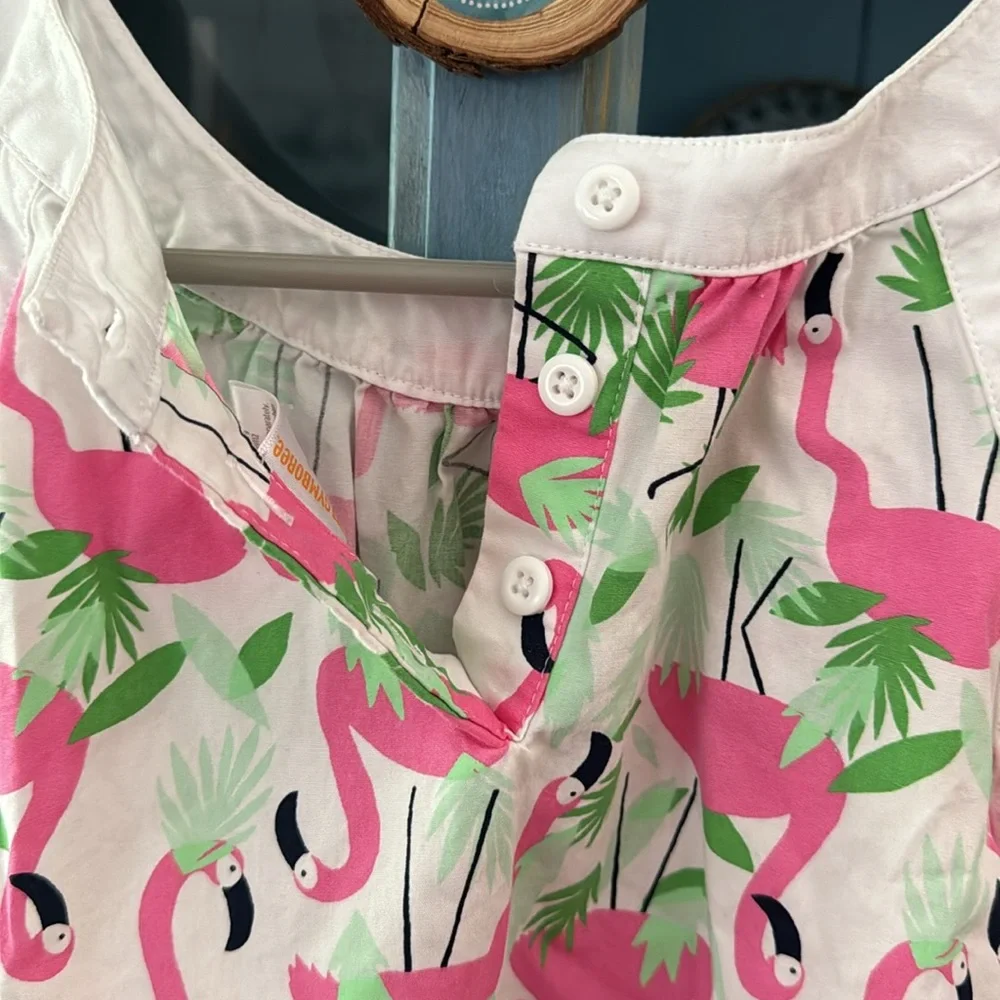 Gymboree girls pink flamingo shirt